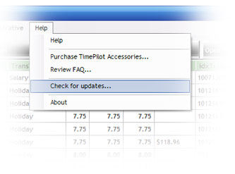 The Check for Updates function is in the Help menu.